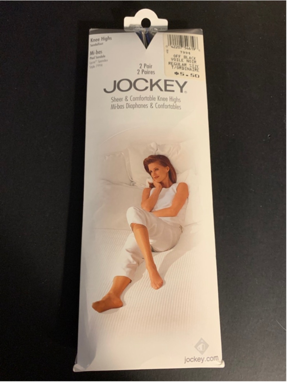 Women's Jockey Off Black Sheer & Comfortable Knee Highs One Size